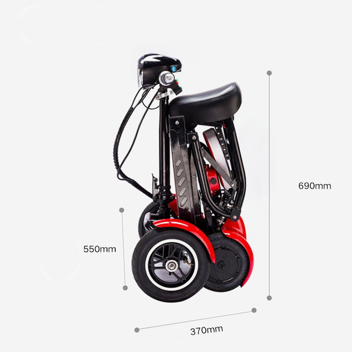 Cyungbok-Mini Scooter de transporte de bicicleta eléctrica para adultos, plegable, de cuatro ruedas, para personas mayores