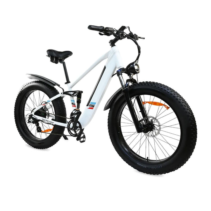 Bicicleta elétrica para adultos - motor de 500 W, bateria removível de velocidade de 25 MPH 48 V 12AH, bicicleta elétrica com pneu grosso de 26 polegadas, bicicleta de montanha alimentada por bateria de 8 velocidades