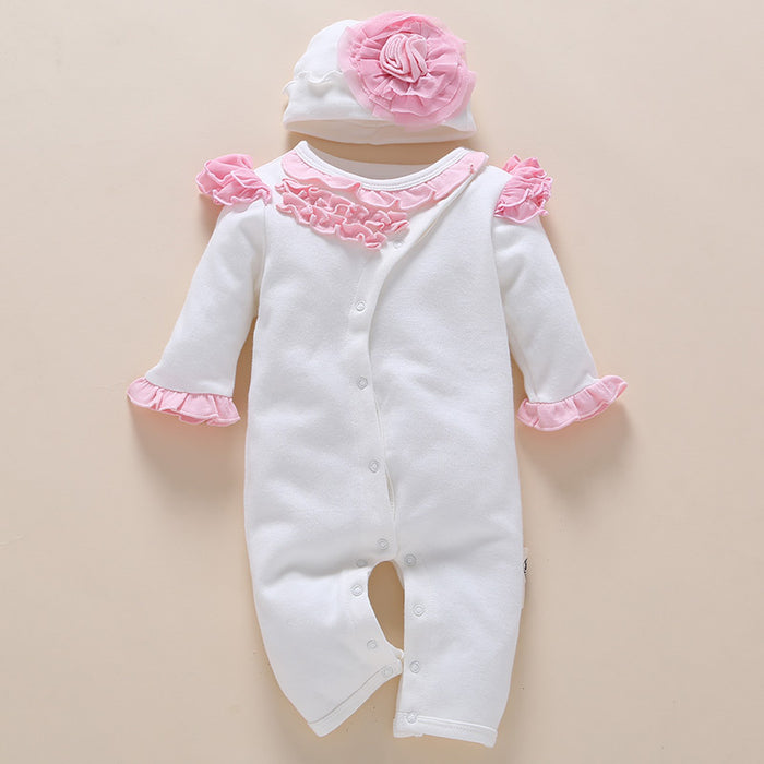 il bambino di un anno indossa la tutina del pagliaccetto dei vestiti del neonato
