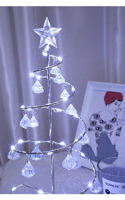 Diamante cristal candeeiro de mesa acrílico noite lâmpada recarregável lâmpada cabeceira led night light luzes do quarto decoração natal novo