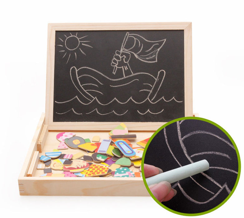 Puzzle magnétique multifonctionnel pour enfants, planche à dessin, jouets éducatifs, apprentissage des Puzzles en bois, jouets pour enfants, cadeau