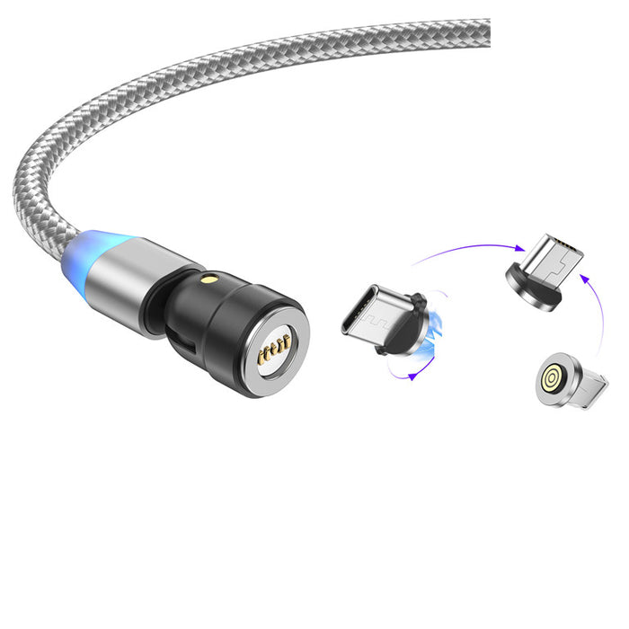 Cable de datos magnético tres en uno para carga de teléfono móvil