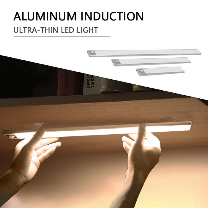 Lampe LED sous-meuble avec détecteur de mouvement, Rechargeable par USB, veilleuse pour garde-robe, placard, cuisine, lampes murales d'intérieur