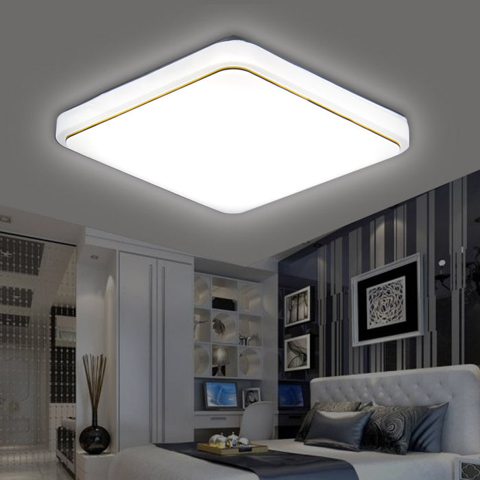 Plafonnier d'éclairage carré simple, plafonnier d'éclairage de chambre à coucher de salon