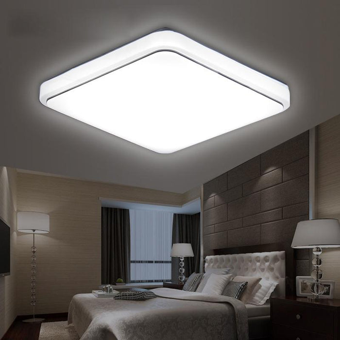 Lâmpada de teto de iluminação quadrada simples, lâmpada de teto de iluminação de quarto de sala de estar