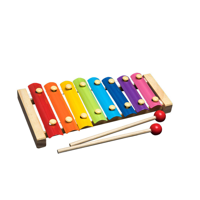 Giocattoli in legno Sonagli Giocattolo educativo Blocchi arcobaleno Montessori Baby Musica colorata per bambini
