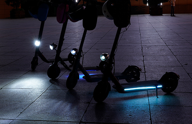 Lanterna de tira led rgb lâmpada de barra scooter elétrico skate luz de segurança noturna lâmpada decorativa