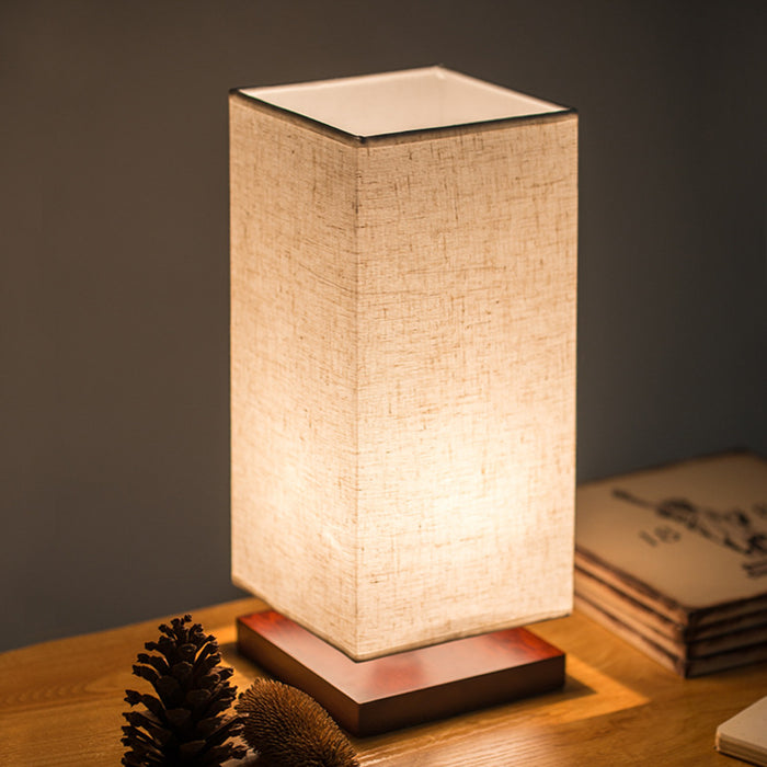 Lámpara de luz de habitación de madera, iluminación decorativa Led de mesa USB