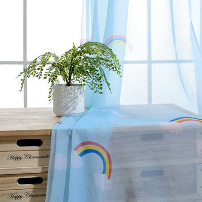 Pano de cortina blackout para quarto infantil arco-íris, meninos e meninas