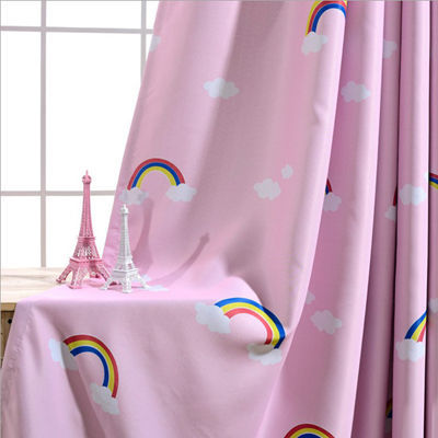 Pano de cortina blackout para quarto infantil arco-íris, meninos e meninas