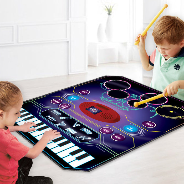 Cobertor de piano eletrônico de brinquedo infantil