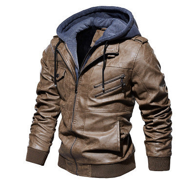 Moda inverno motocicleta jaqueta de couro dos homens fino ajuste zíper oblíquo jaquetas do plutônio outono casacos de couro do motociclista quente streetwear
