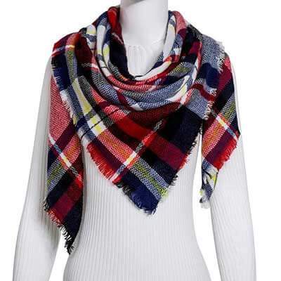 esign Women Triangles Scarf Long Scarves Shawl Autumn Winter