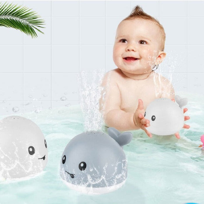 Nuovo giocattolo per il bagno con balena a induzione elettrica per il bagno del bambino