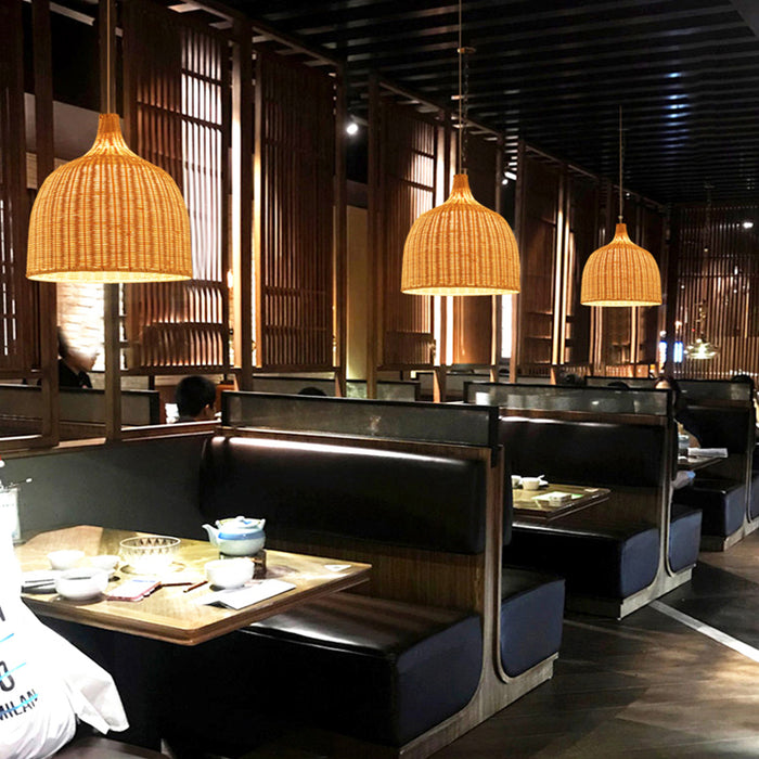 Lustre de bambu tecido cabeceira quarto estilo japonês sala de chá