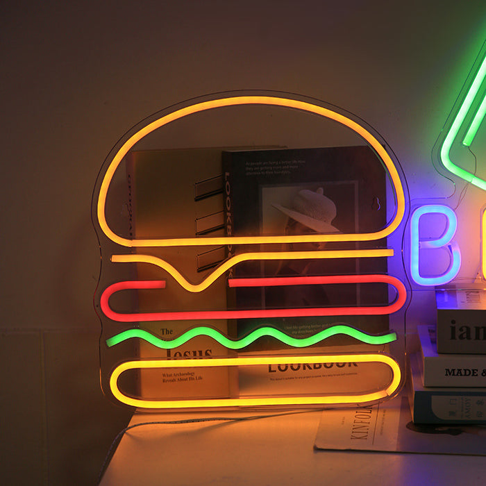 Lampadario al neon in acrilico da sogno con illuminazione creativa a LED maiuscole e minuscole