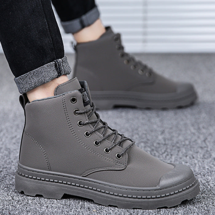 High-top short boots casual leather boots