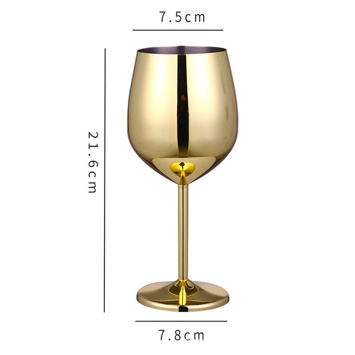 Verre à champagne et coupe à vin rouge en acier inoxydable