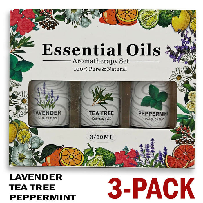 Paquete de 3 - Set de regalo de aceites esenciales de aromaterapia para humidificadores Difusor de aceite Mist