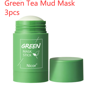 Reinigende Grüntee-Maske, Tonstift, Ölkontrolle, Anti-Akne-Aufhellung, Algenmaske, Hautpflege