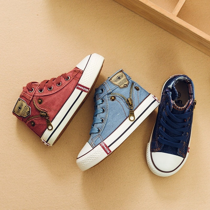 Children Casual Shoes Boys Girls Sport Shoes Breathable Denim Sneakers Kids Canvas Shoes Baby Boots