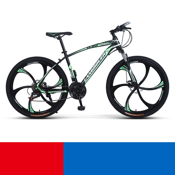 Bicicleta con absorción de impactos, conducción al aire libre, velocidad variable, campo a través