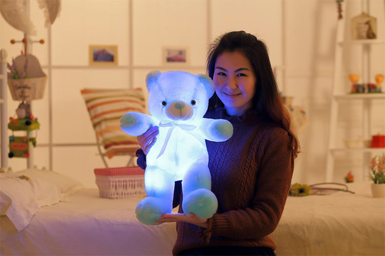 Kreative Light Up LED Teddybär Plüschtiere Plüschspielzeug Kinderkissen Bunt Leuchtende Weihnachtsgeschenk Geschenk für Kinder