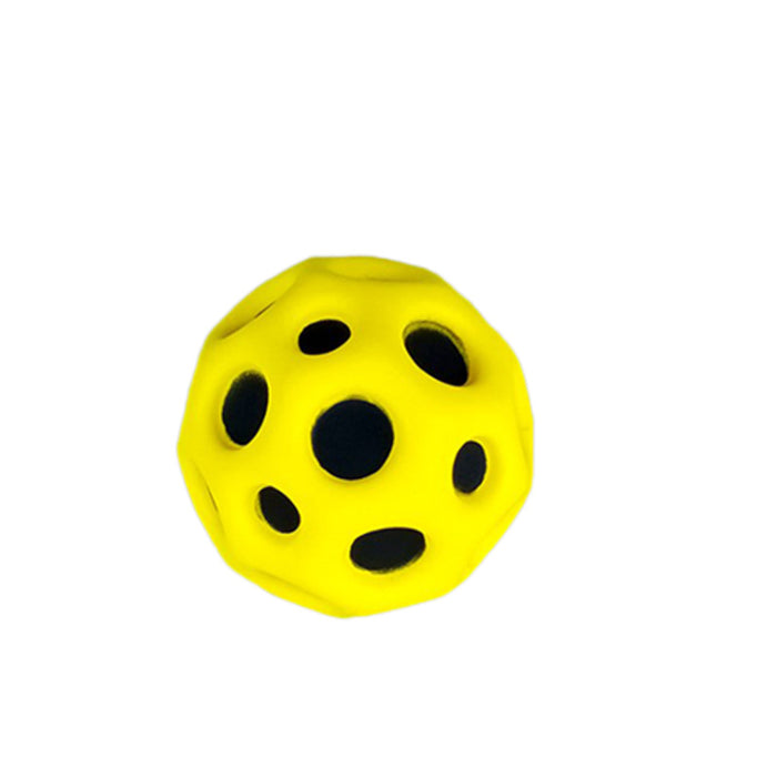 Bola saltitante macia com buraco, bola saltitante anti-queda em forma de lua, bola saltitante porosa para crianças, brinquedo interno e externo, design ergonômico
