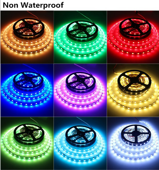 Les bandes lumineuses LED mettent en évidence 60 perles lumineuses, bandes souples imperméables en époxy