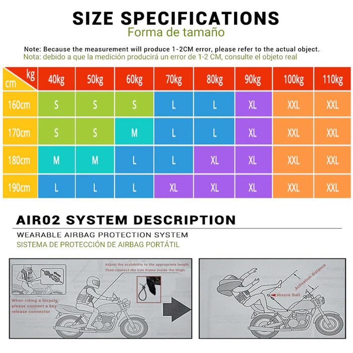 Chaleco AirBag para motocicleta