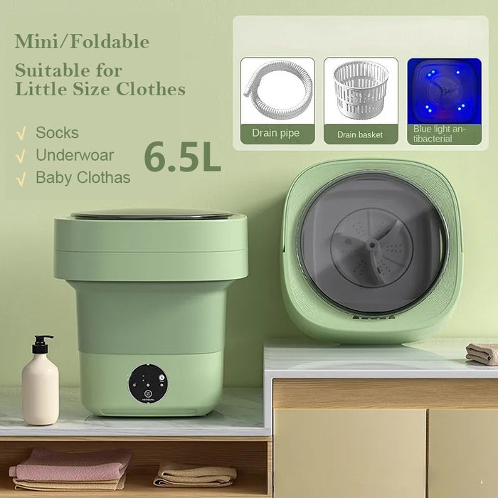 Mini Machine à laver pliable, Mini chaussettes portables, culottes de sous-vêtements, grande capacité, 3 modèles avec Gadgets de séchage rotatifs