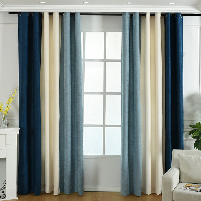Cortina de chenille sólida com costura direta da fábrica, cortina de alto sombreamento com acabamento em cortinas para sala de estar e quarto