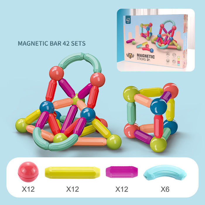 Giocattoli per bambini Bastoncini magnetici Blocchi di costruzione Magneti da gioco Set per bambini Magneti per bambini Per bambini Mattoni giocattolo magnetici