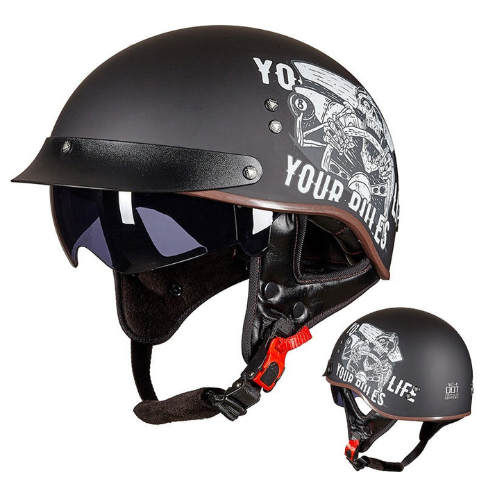 Retro Motorcycle Breathable Helmet