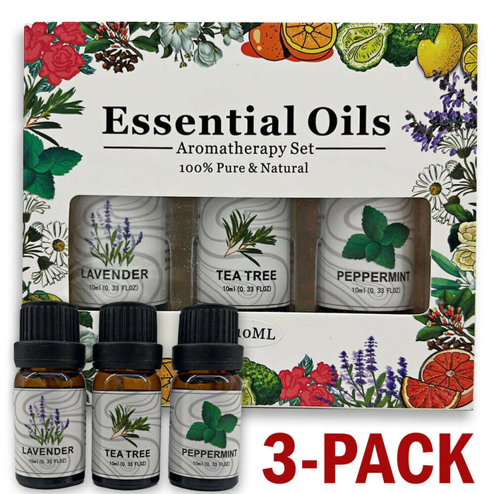 Paquete de 3 - Set de regalo de aceites esenciales de aromaterapia para humidificadores Difusor de aceite Mist