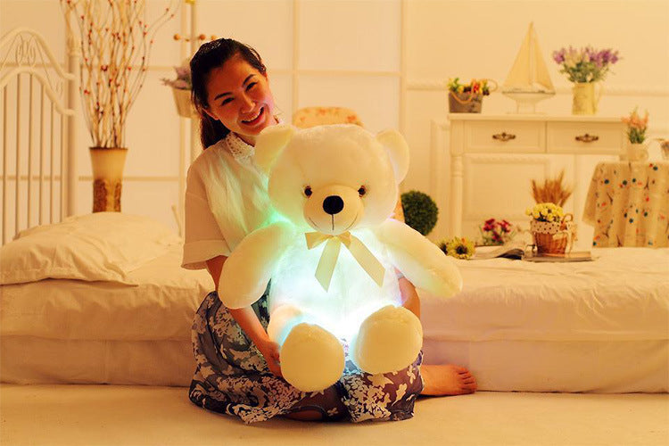 Kreative Light Up LED Teddybär Plüschtiere Plüschspielzeug Kinderkissen Bunt Leuchtende Weihnachtsgeschenk Geschenk für Kinder