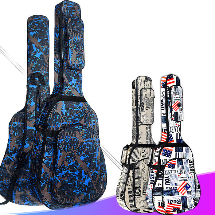 Borsa per chitarra con stampa a colori in tessuto Oxford da 41 pollici