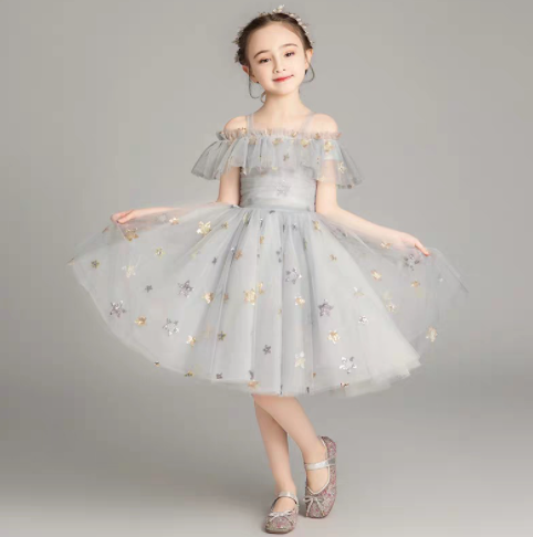 Princess Dress Girl Puffy Flower Piano Costumes