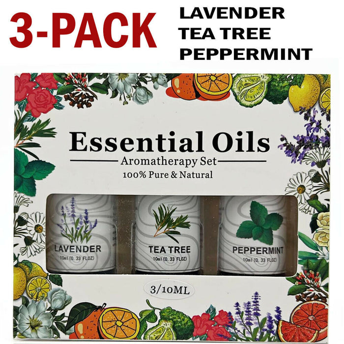 Paquet de 3 – huiles essentielles d'aromathérapie, coffret cadeau pour humidificateurs, diffuseur d'huile, brume