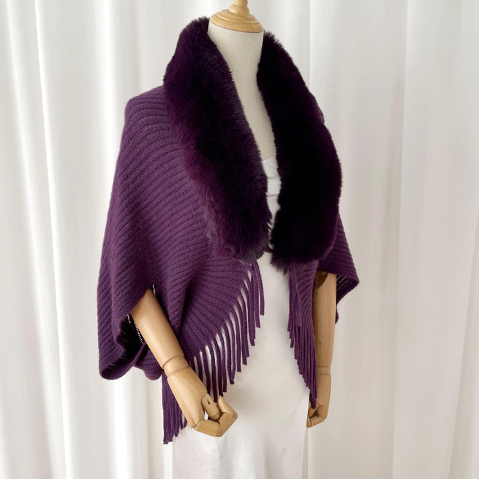 Scarf Poncho for Women Solid Color Cashmere Women Winter Keep Warm