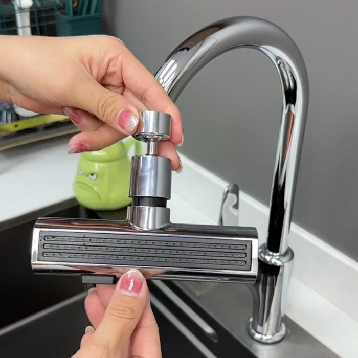 Rubinetto della cucina Uscita a cascata A prova di spruzzi Gorgogliatore rotante universale Prolunga ugello acqua multifunzionale Gadget da cucina