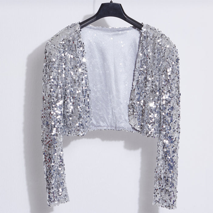 Adult Sequin Costume Cardigan Jacket Fashion Party Evening Dress