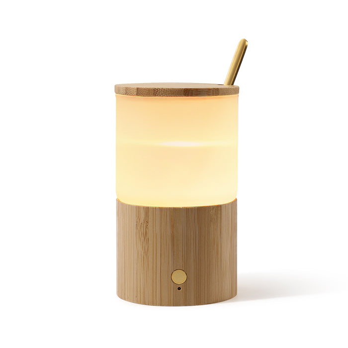 Tazza d'acqua termostatica serie Stick Bamboo Wood Luce notturna tattile a tre velocità