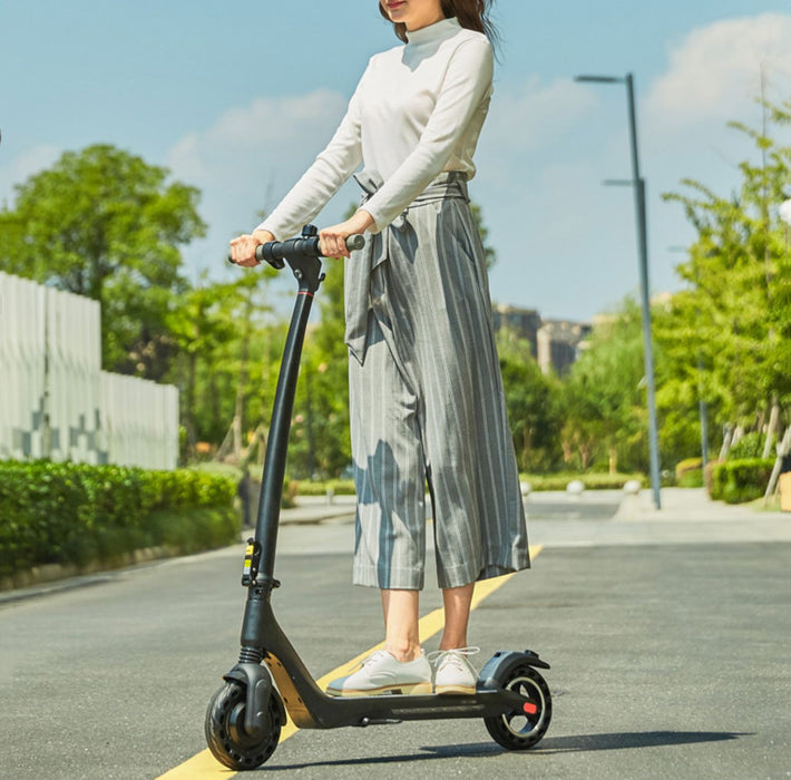 Lo scooter elettrico è piccolo, pieghevole e leggero