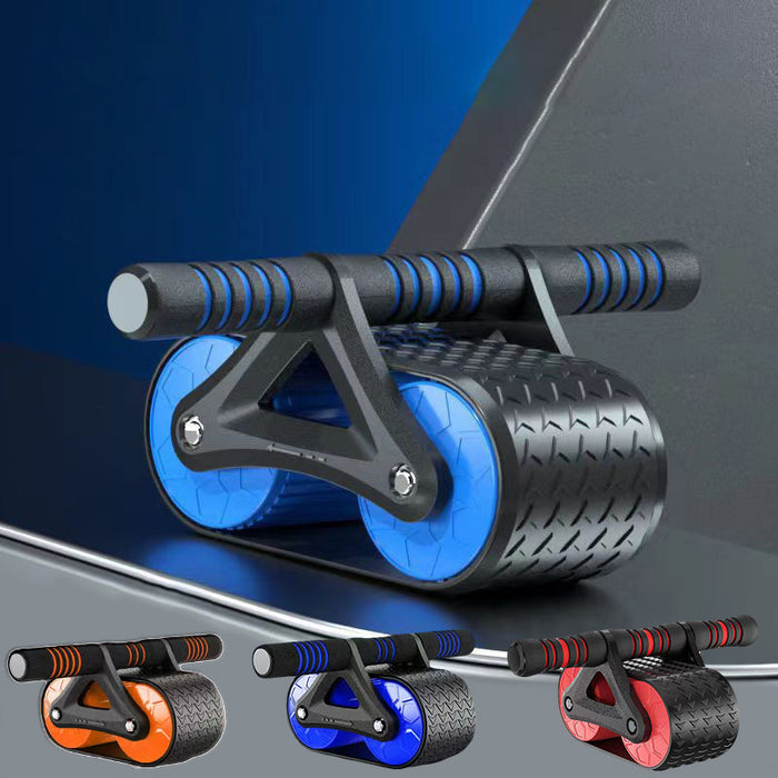 Doppelrad-Bauchtrainer für Damen und Herren, automatischer Rebound-Ab-Rad-Roller