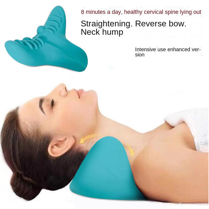 Almohada de masaje de columna cervical, masajeador de cuello de acupresión por gravedad, almohada de columna cervical, almohada de masaje de hombros y cuello, corrector de tracción para el hogar