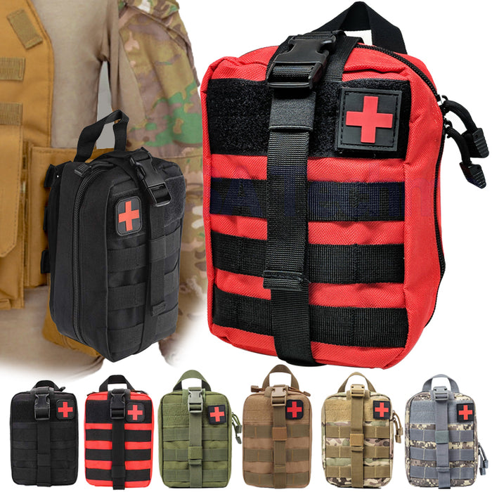 Botiquín de primeros auxilios táctico, riñonera de viaje de emergencia, bolso de rescate de supervivencia, bolsa impermeable de primeros auxilios para acampar, bolsa con parche