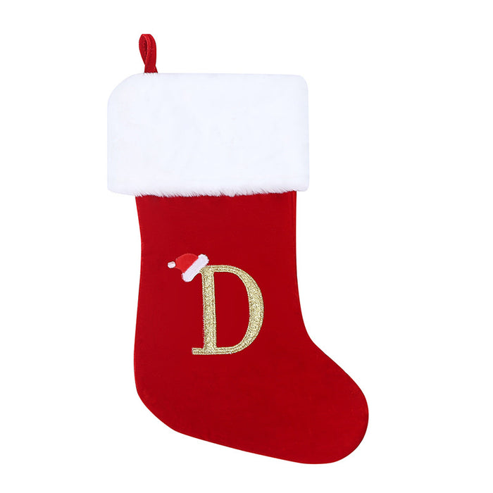 Ciondolo decorativo con lettera di Natale e calze di Natale