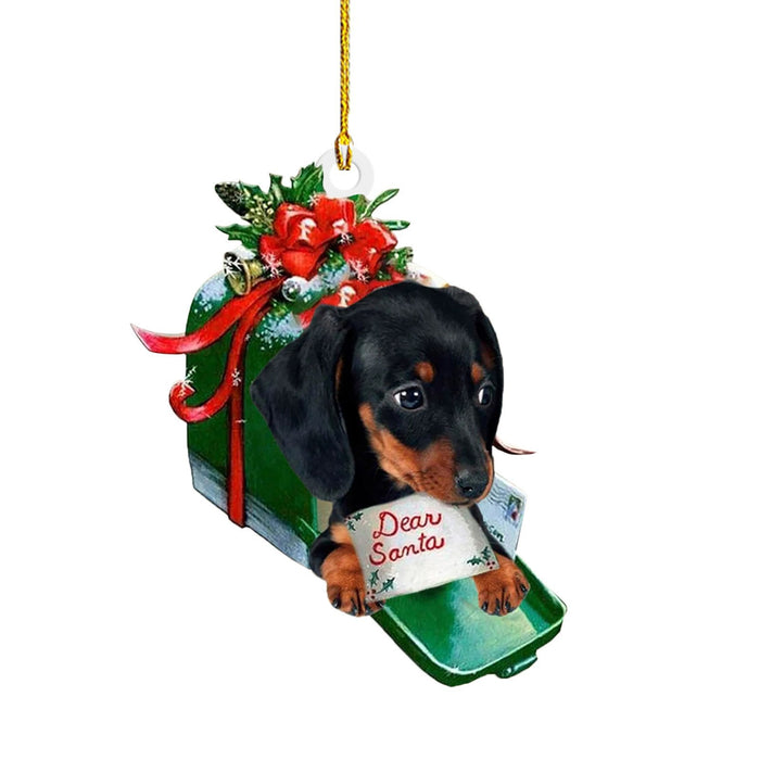 Décorations de Noël en forme de chien saucisse pour la maison