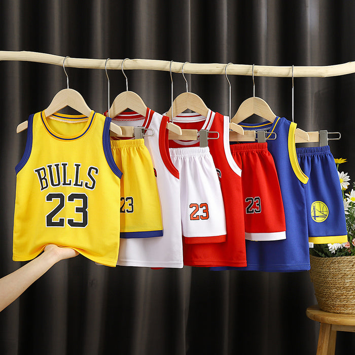 Abbigliamento per bambini Abbigliamento sportivo da basket Abbigliamento per bambini Completo da ragazzo